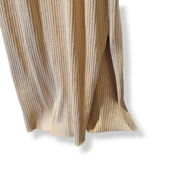 NEW Double Zero Ribbed Knit Nude Spaghetti Strap Midi Dress size Lovely Large - Picture 3 of 6